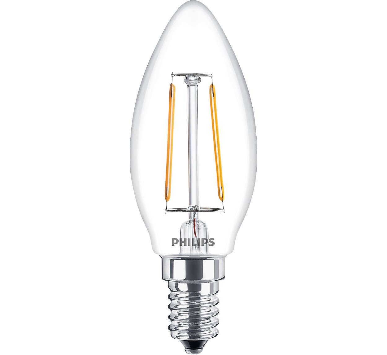 Philips Filament Classic LEDcandle ND 2-25W E14 827 B35