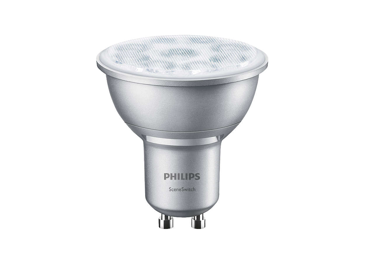 Philips LED SceneSwitch GU10 50/25/10W 827 36D
