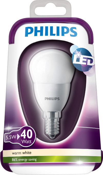 Philips LEDbulb 5.5-40W E14 WW P45 Fr