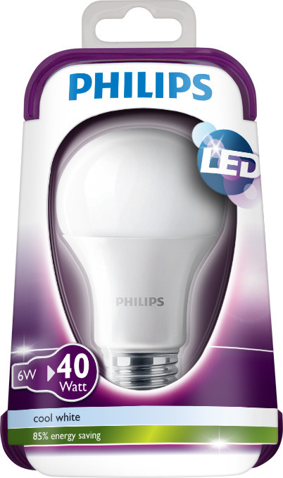 Philips LEDbulb 6-40W E27 CW A60 FR