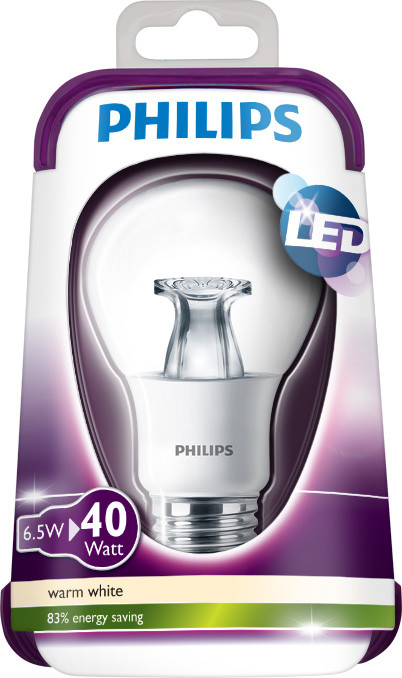 Philips LEDbulb 6.5-40W E27 WW A60 CL