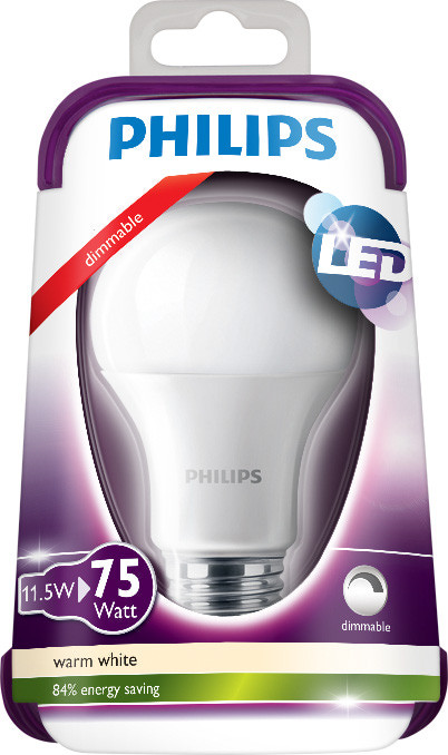 Philips LEDbulb 11.5-75W E27 WW A60 FR D