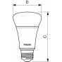 MASTER LEDbulb D 7-40W E27 827 A60 - rozmery